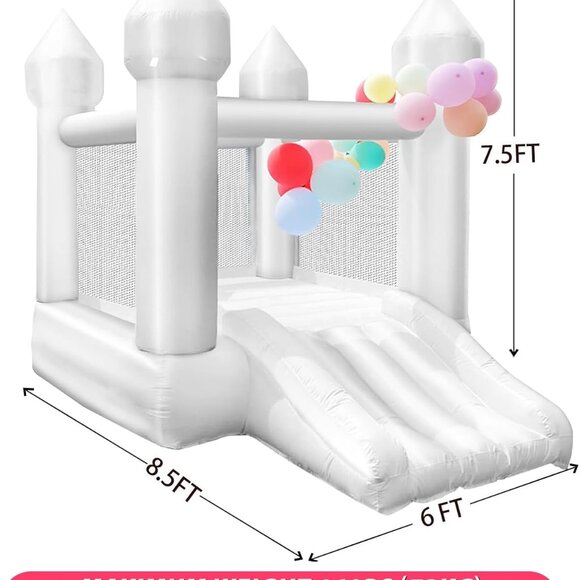 White Bounce House, House with Blower - Picture 3 of 8